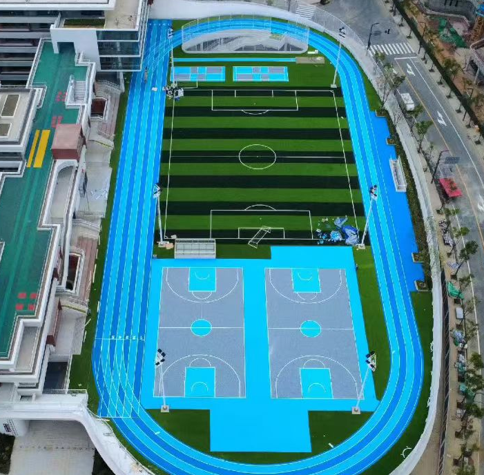 大庆市混合型塑胶跑道足球场人造草坪 - 价格
